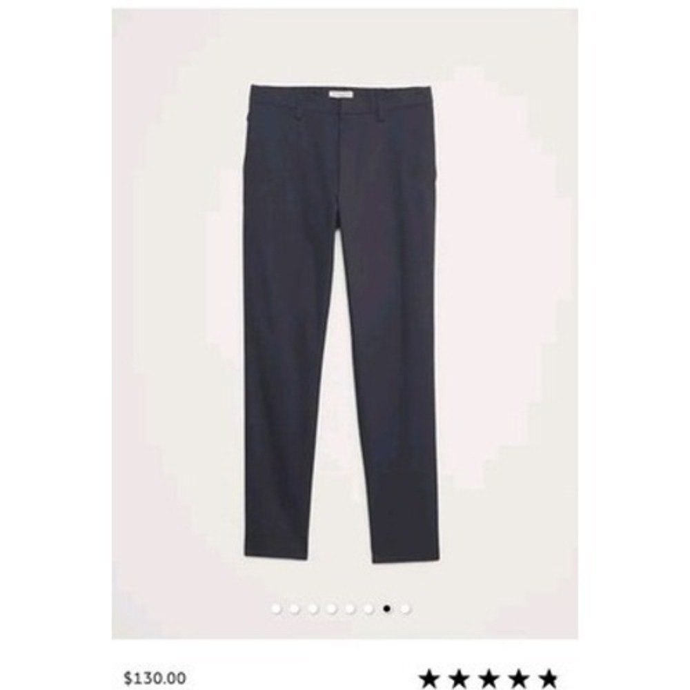 Banana Republic Mens Slate Blue‎ Performance Dress Pants 34x30 Slim Fit Work